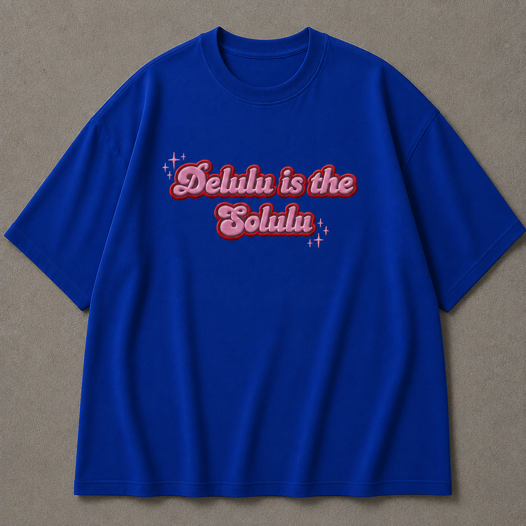 DELULU IS THE SOLULU  embroidered tee