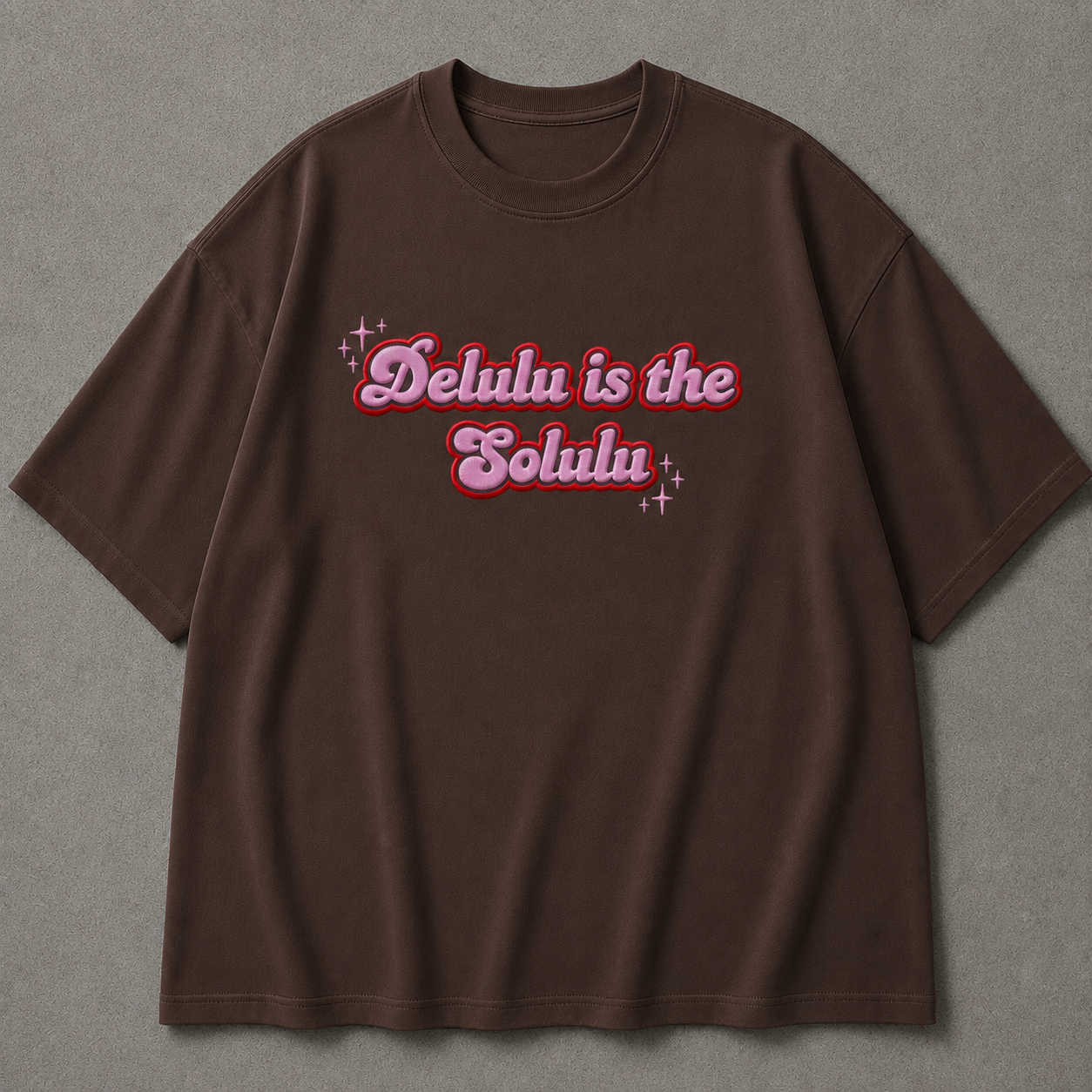 DELULU IS THE SOLULU  embroidered tee
