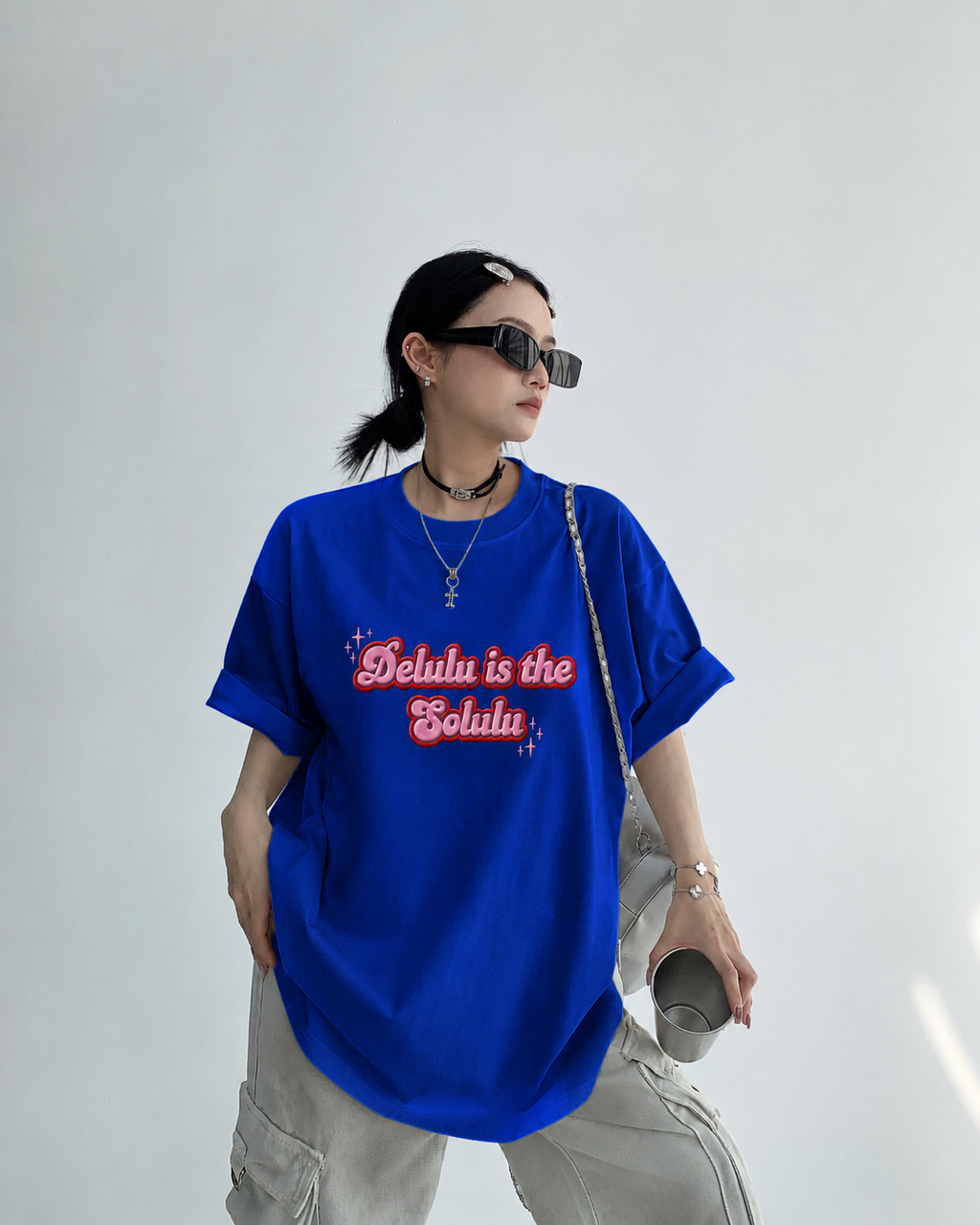 DELULU IS THE SOLULU  embroidered tee