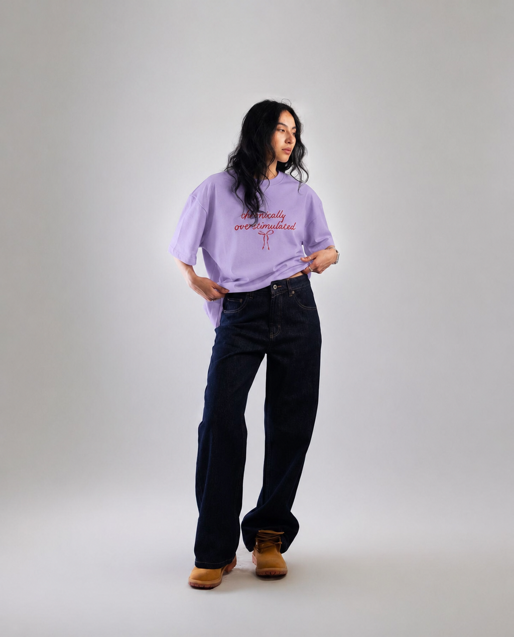 CHRONICALLY OVERSTIMULATED embroidered tee