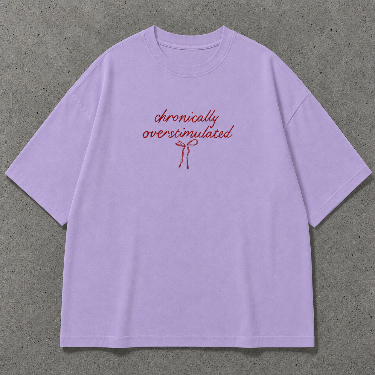 CHRONICALLY OVERSTIMULATED embroidered tee