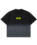 Black Ombré Wash Boxy Fit T-shirt Front Design