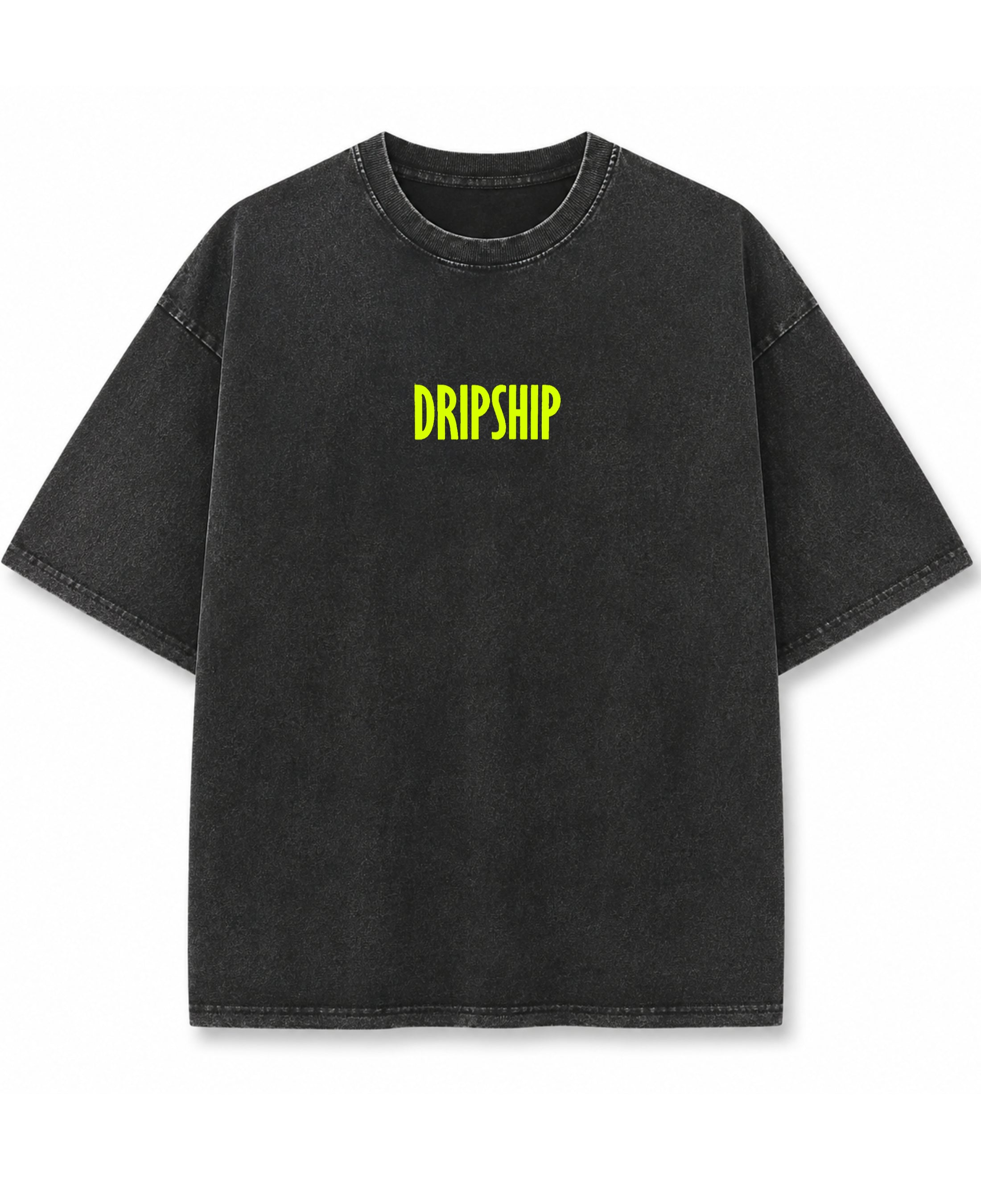 Vintage Fade Wash Oversized T-shirt Front Design